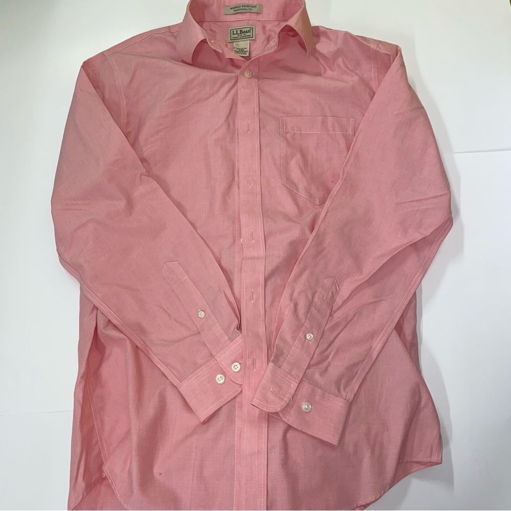 LL Bean button down dress shirt men’s size small NWOT